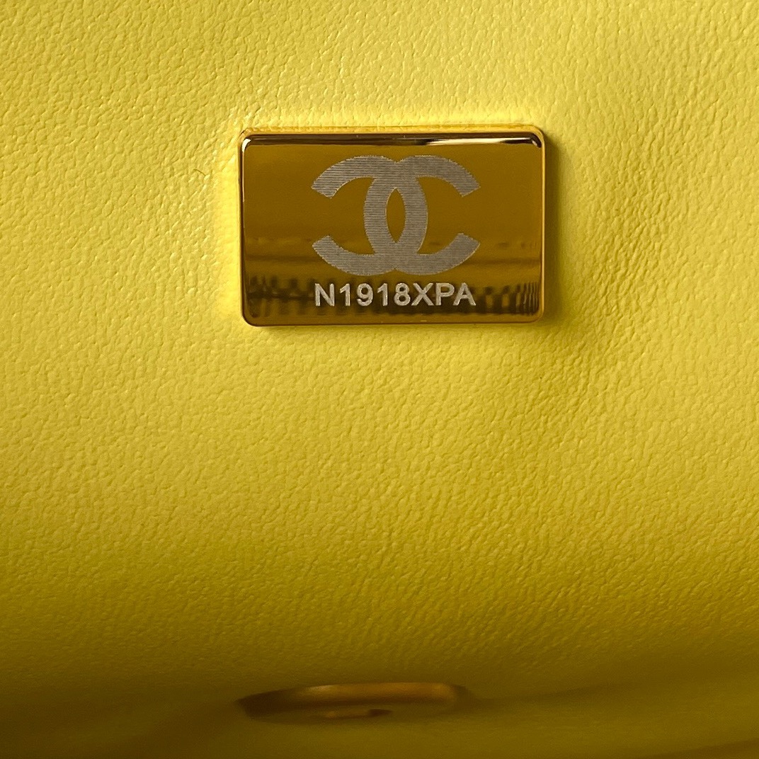 Classic Flap Lambskin Bag AS4046 Yellow